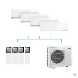Ensemble climatisation Murale Mitsubishi 4 pièces (MXZ-4F72VF x1 + MSZ-EF25VGK x3 + MSZ-EF35VGK x1)